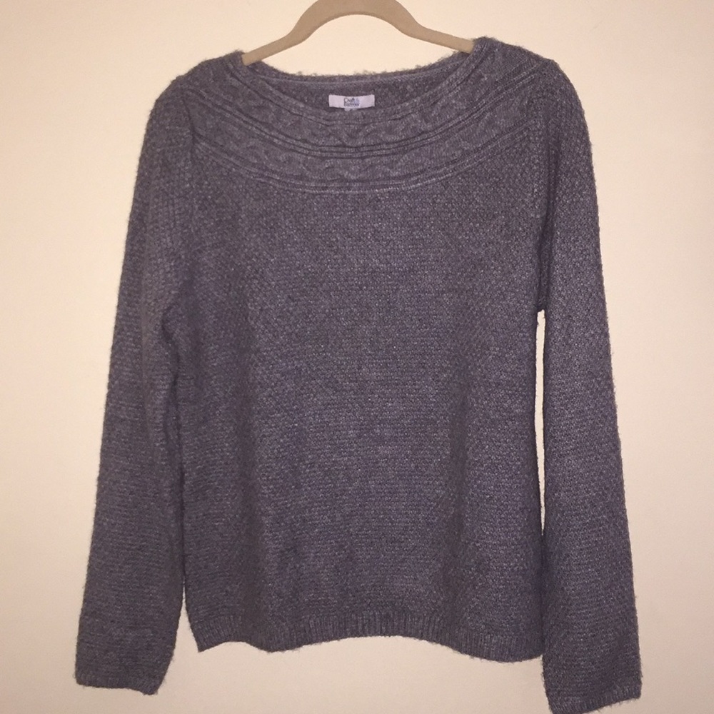 Grey knit sweater